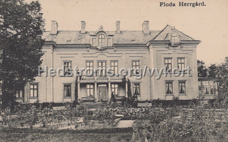 Floda Herrgard. Postganget 18 oktober 1913. Axel Johnson, Floda.jpg - Floda Herrgård.Postgånget 18 oktober 1913.Axel Johnson, Floda.