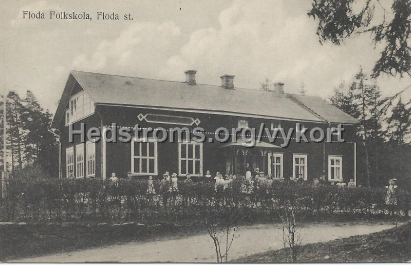 Floda Folkskola, Floda st. Ej postganget. 20854.jpeg - Floda Folkskola, Floda st.Ej postgånget.20854.