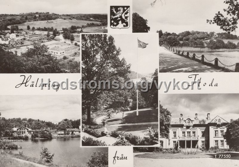 Halsning fran Floda. Postganget. Pressbyran TY 77550.jpg - Hälsning från Floda.Postgånget.Pressbyrån TY 77550.