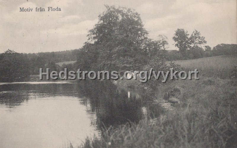 Motiv fran Floda. Postganget  16 juni 1910. orlag Axel Johnson, Floda.jpg - Motiv från Floda.Postgånget 16 juni 1910.Förlag: Axel Johnson, Floda.