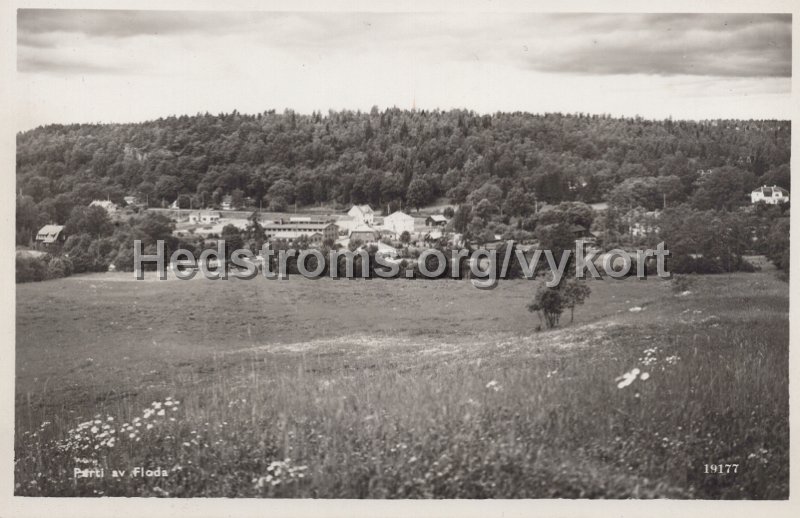 Parti av Floda. Postganget 15 augusti 1941. Svenska Pressbyran 19177.jpg - Parti av Floda.Postgånget 15 augusti 1941.Svenska Pressbyrån 19177.