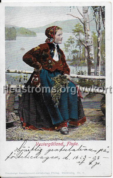 Westergotland, Floda. Postganget 16 mars 1903. Granbergs Konstindustri-Aktiebolags Forlag, Stockholm. No.75.jpeg - Westergötland, Floda.Postgånget 16 mars 1903.Granbergs Konstindustri-Aktiebolags Förlag, Stockholm. No.75.