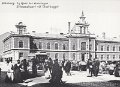 Goteborg Vy ofver det storslagne Sjomanshuset vid Masthugget. Reproduktion av foto tillhorande Goteborgs Historiska Museum