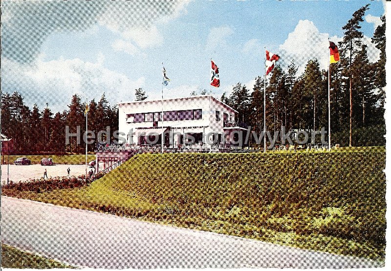 Motell Mjornstugan, Grabo. Postganget 21 juli 1958. Forlag Firma H. Lindenhag, Goteborg.jpg - Motell Mjörnstugan, Gråbo.Postgånget 21 juli 1958.Förlag: Firma H. Lindenhag, Göteborg.