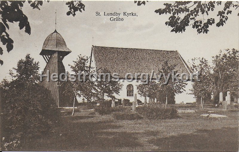 St. Lundby Kyrka, Grabo. Odaterat. Foto Forlag J.E. Lindquists, Grabo.jpeg - St. Lundby Kyrka, Gråbo.Odaterat.Foto & Förlag: J.E. Lindquists, Gråbo.