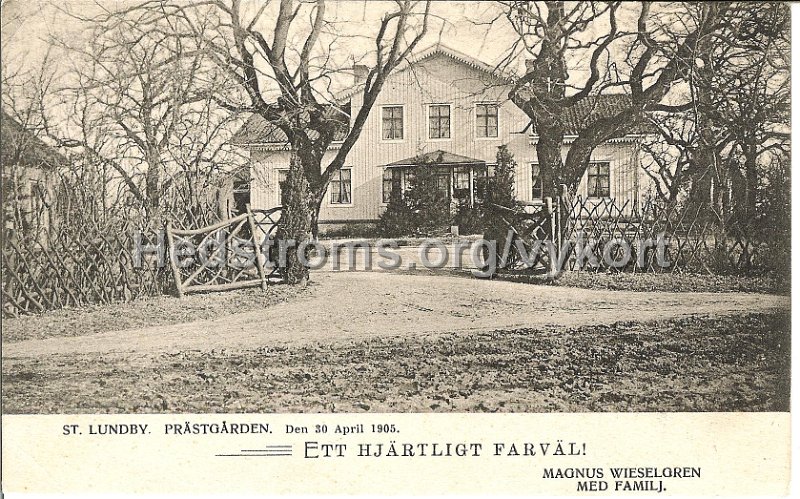 Stora Lundby. Prastgarden. Daterat 30 april 1905.jpg - Stora Lundby. Prästgården.Daterat 30 april 1905.