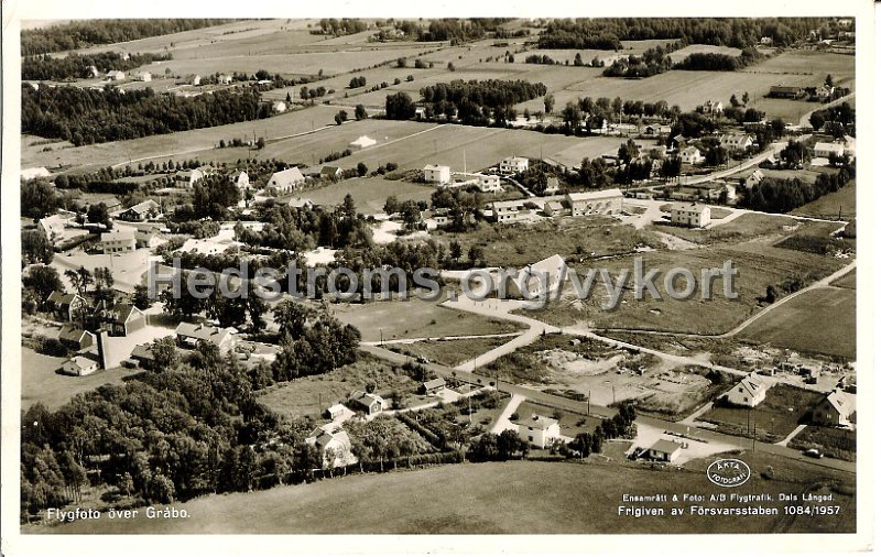 Flygfoto over Grabo. Odaterat. Ensamratt Foto AB Flygtrfaik, Dals Langed.jpg - Flygfoto över Gråbo.Odaterat.Ensamrätt & Foto: A/B Flygtrfaik, Dals Långed.