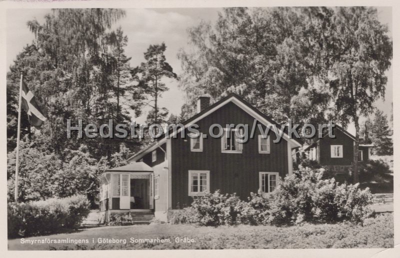 Smyrnaforsamlingens i Goteborg Sommarhem, Grabo. Postganget 6 augusti 1957. Forlag Smyrnaforlaget, Goteborg.jpg - Smyrnaförsamlingens i Göteborg Sommarhem, Gråbo.Postgånget 6 augusti 1957.Förlag: Smyrnaförlaget, Göteborg.