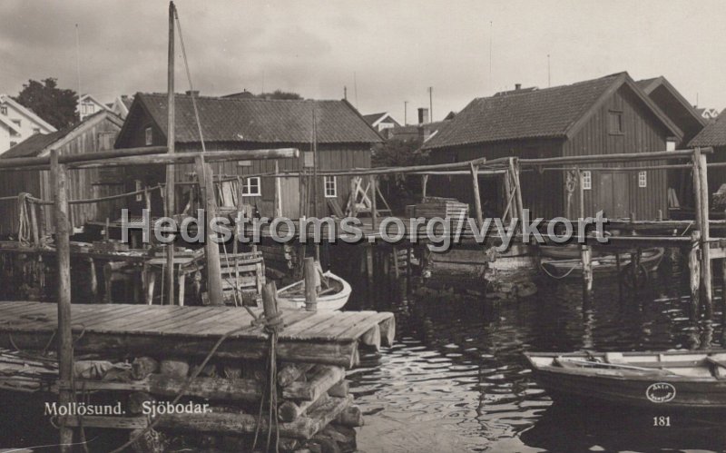 Mollosund. Sjobodar. Odaterat. Forlag A. Larsson, Mollosund. 181.jpg - Mollösund. Sjöbodar.Odaterat.Förlag: A. Larsson, Mollösund. 181.