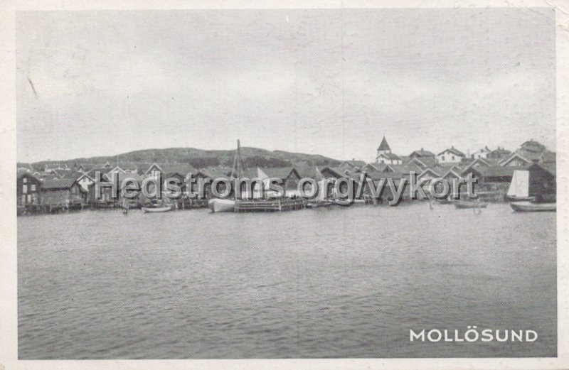 Mollosund. Postganget 12 juli 1941. Forlag W. Olsson, Mollosund.jpg - Mollösund.Postgånget 12 juli 1941.Förlag: W. Olsson, Mollösund.