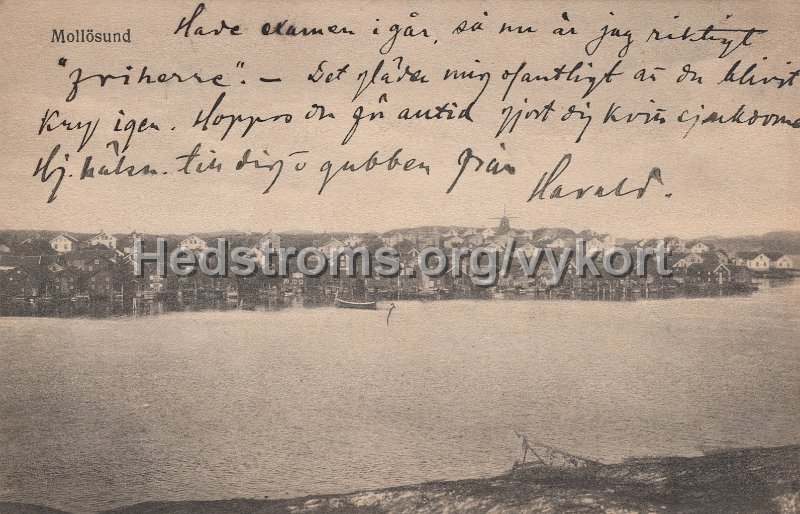 Mollosund. Postganget 14 juli 1917.jpg - Mollösund.Postgånget 14 juli 1917.