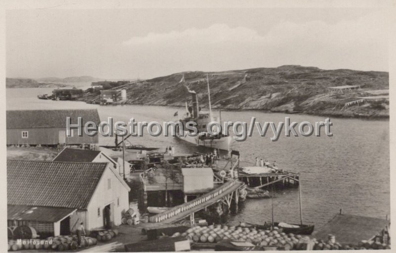 Mollosund. Postganget 25 juli 1950. Forlag M.J. Johansson, Mollosund.jpg - Mollösund.Postgånget 25 juli 1950.Förlag: M.J. Johansson, Mollösund.