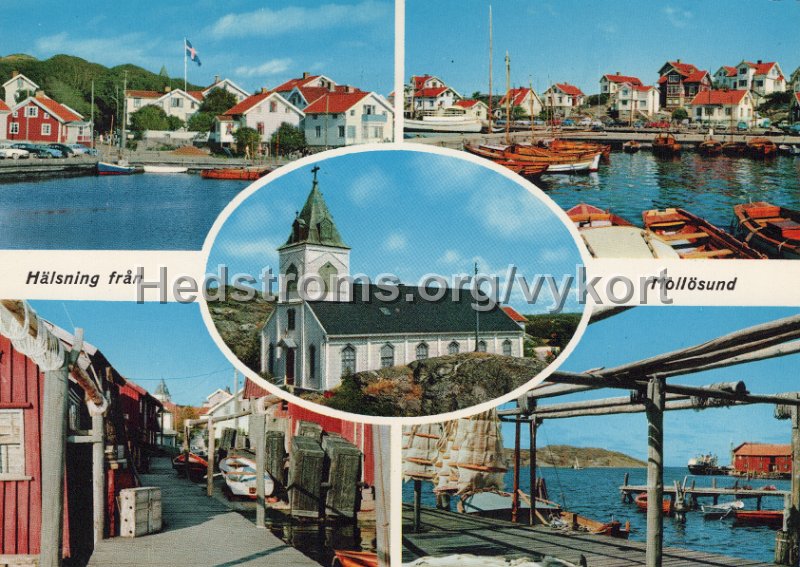 Halsning fran Mollosund. Odaterat. Forlag  ensamratt AB H. Lindenhag, Goteborg. 1101..jpg - Hälsning från Mollösund.Odaterat.Förlag & ensamrätt: AB H. Lindenhag, Göteborg. 1101.