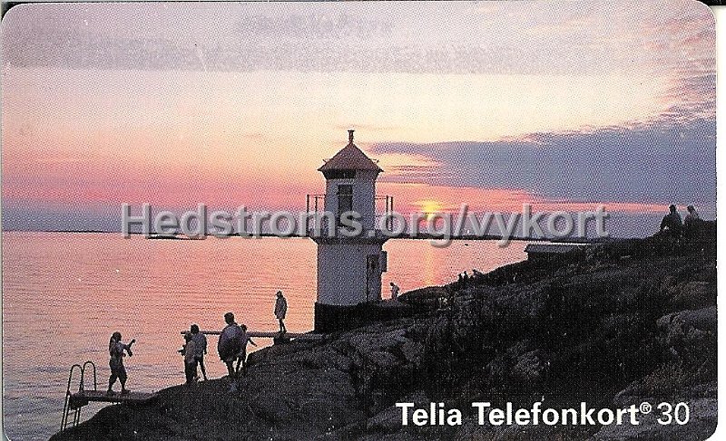 Mollosund 082.jpg - Fyren vid Mollösund.Telia Telefonkort