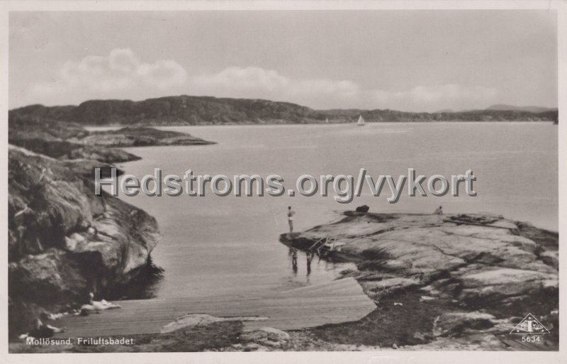 Mollosund.Friluftsbadet.Postganget 3 augusti 1948. C.A. Traff. 5634.jpg - Mollösund. Friluftsbadet.Postgånget 3 augusti 1948.C.A. Träff. 5634.