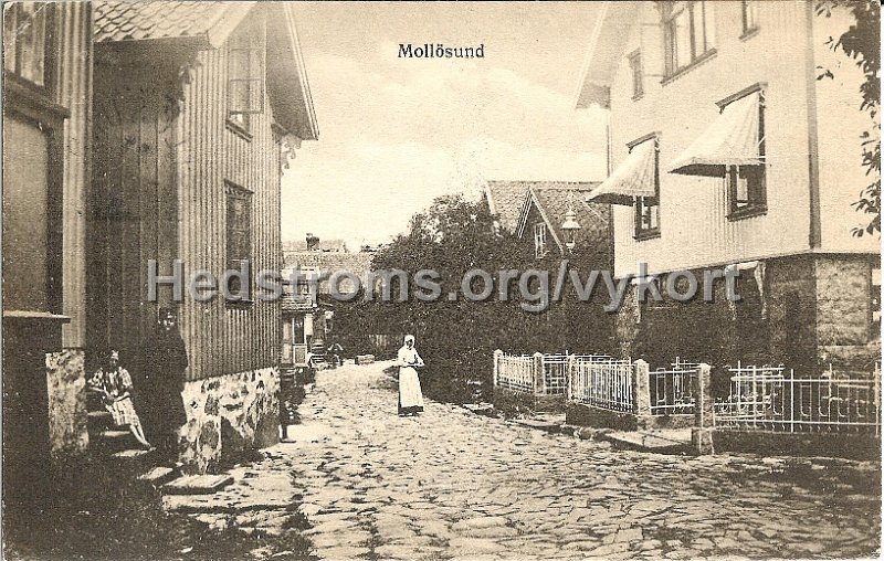 Mollosund. Postgaget 21 juli 1920.jpg - Mollösund.Postgåget 21 juli 1920.