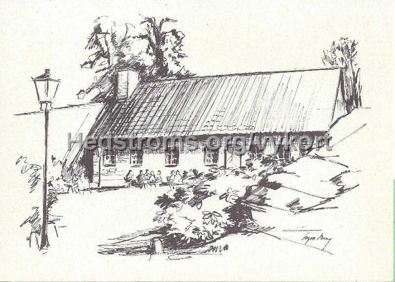 Naas Slott - Kaffestugan, Vastergotland. Odaterat. Tecknat av Ingvor Berg.jpeg - Nääs Slott - Kaffestugan, Västergötland.Odaterat.Tecknat av Ingvor Berg.
