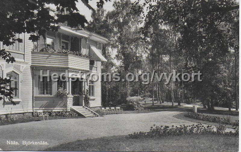 Naas. Bjorkenaas Postganget 1 augusti 1928.jpeg - Nääs. Björkenääs.Postgånget 1 augusti 1928.