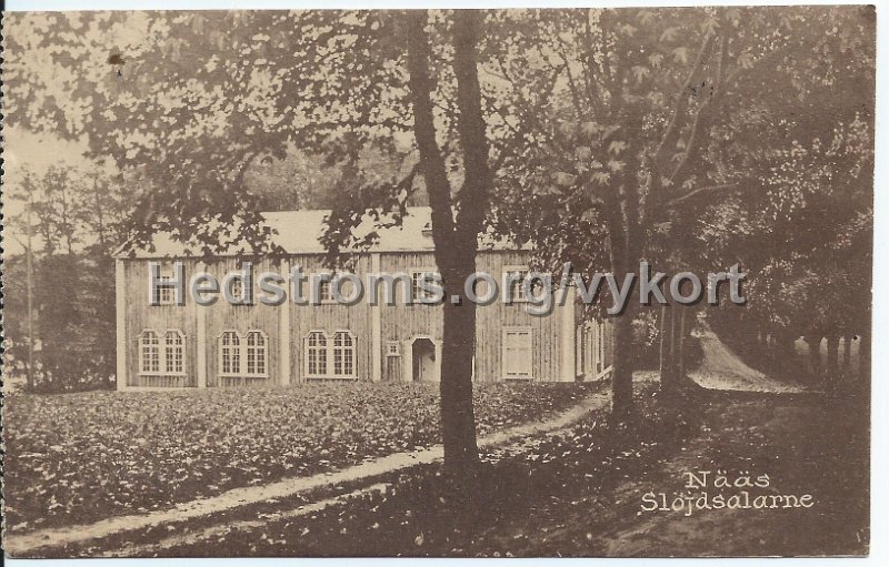 Naas Slojdsalarne. Postganget 13 augusti 1921. Calegi Vykortslager. 885.jpeg - Nääs Slöjdsalarne.Postgånget 13 augusti 1921.Calegi Vykortslager. 885.