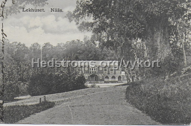 Lekhuset. Naas. Postganget 23 september 1910.jpeg - Lekhuset. Nääs.Postgånget 23 september 1910.