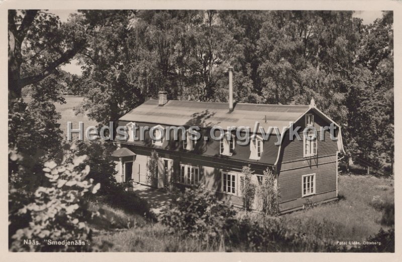 Naas Smedjenaas. Postganget 15 augusti 1953. Fotot Liden. Goteborg.jpg - Nääs. "Smedjenääs".Postgånget 15 augusti 1953.Foto: Lidén. Göteborg.