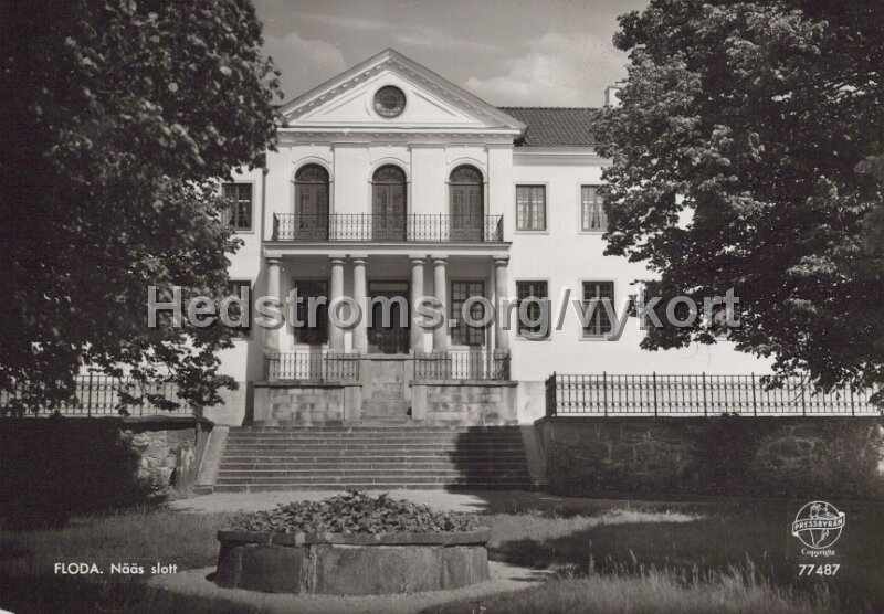 Floda. naas slott. Postganget 19 juli 1963. Pressbyran 77487.jpg - Floda. nääs slott.Postgånget 19 juli 1963.Pressbyrån 77487.
