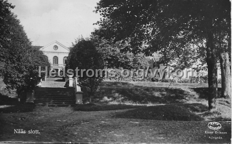 Naas Slott. Postganget 24 juni 1935. S.B.U. Sommarmote- Einar Erikson, Alingsas.jpeg - Nääs Slott.Postgånget 24 juni 1935.S.B.U. Sommarmöte.Einar Erikson, Alingsås.