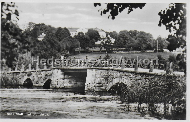 Naas Slott med Slottsbron. Postganget 11 juli 1965.jpeg - Nääs Slott med Slottsbron.Postgånget 11 juli 1965.