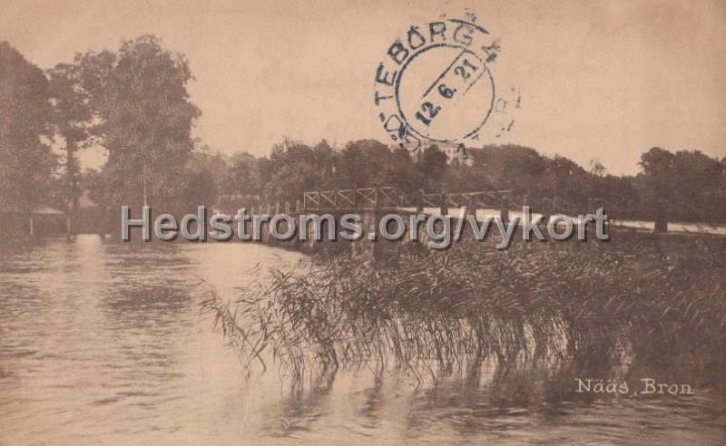 Naas, Bron. Postganget 12 juni 1921. Calegi Vykortsforlag 881.jpg - Nääs, Bron.Postgånget 12 juni 1921.Calegi Vykortsförlag 881.