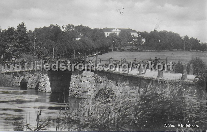 Naas, Slottsbron. Postganget 24 augusti 1928.jpeg - Nääs, Slottsbron.Postgånget 24 augusti 1928.