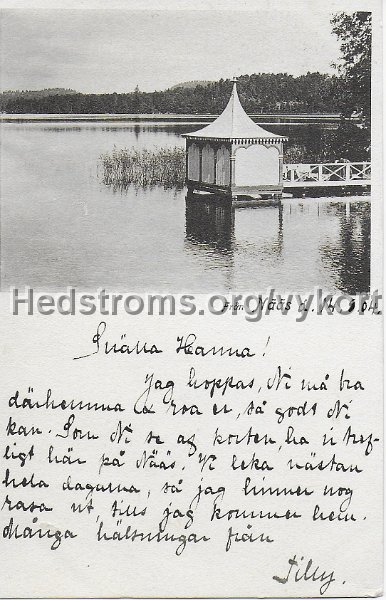 Fran Naas. Postganget 14 augusti 1904.jpeg - Från Nääs.Postgånget 14 augusti 1904.