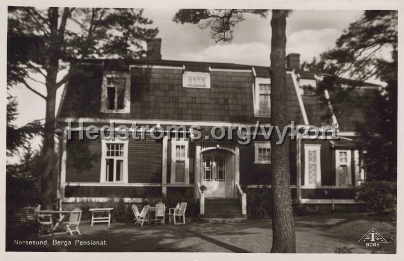 Norsesund. Berga Pensionat. Postganget 1967. Traff 8005.jpg - Norsesund. Berga Pensionat.Postgånget 1967.Träff 8005.
