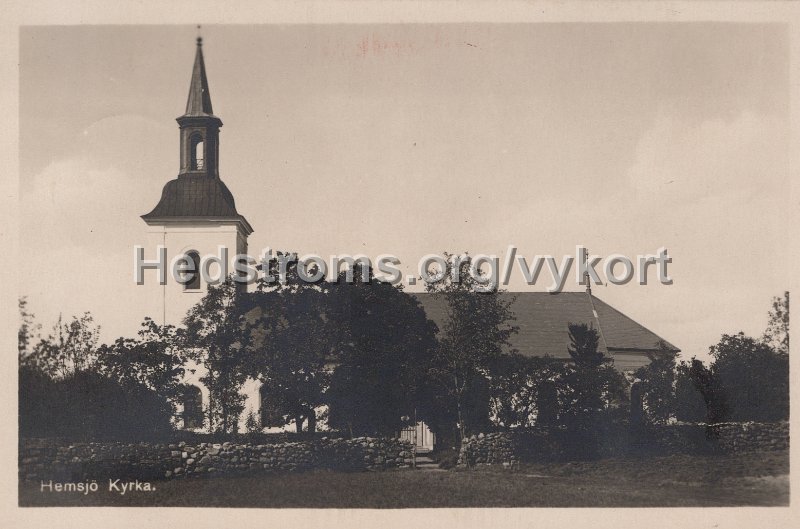 Hemsjo kyrka. Postganget.jpg - Hemsjö kyrka.Postgånget.