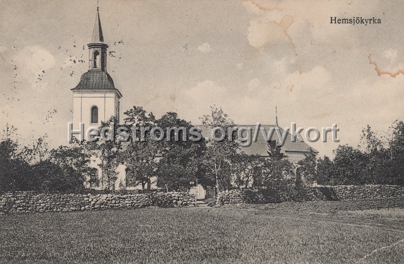 Hemsjokyrka. Postganget 11 juli 1927.jpg - Hemsjökyrka.Postgånget 11 juli 1927.