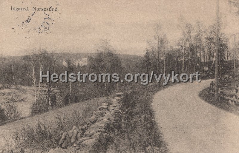 Ingared, Norsesund. Postganget 1 augusti 1921. Svenska Litografiska.jpg - Ingared, Norsesund.Postgånget 1 augusti 1921.Svenska Litografiska.