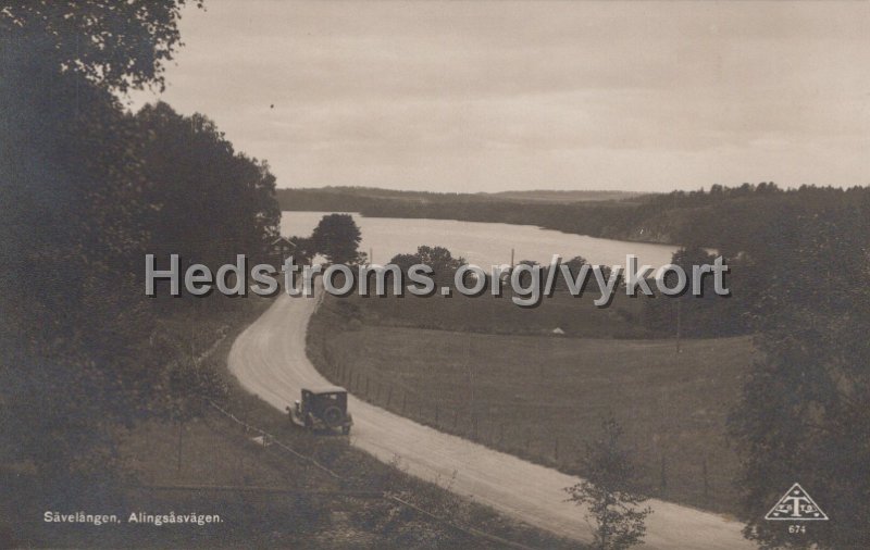 Savelangen. Alingsasvagen. Odaterat. Forlag Alrik Hedlund, Goteborg. Traff 674.jpg - Sävelången. Alingsåsvägen.Odaterat.Förlag: Alrik Hedlund, Göteborg. Träff 674.