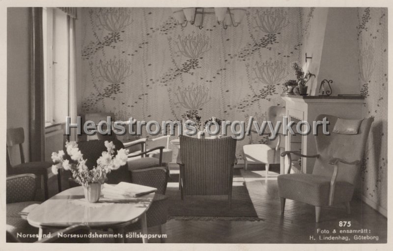 Norsesund. Norsesundshemmets sallskapsrum. Odaterat. Foto ensamratt H. Lindenhag, Goteborg. 875.jpg - Norsesund. Norsesundshemmets sällskapsrum.Odaterat.Foto & ensamrätt: H. Lindenhag, Göteborg. 875.