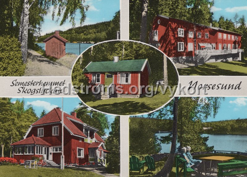 Semesterhemmet Skogslyckan, Norsesund. Odaterat. Forlag ensamratt H. Lindnehag, Goteborg - n r S 198. Foto Traff.jpg - Semesterhemmet Skogslyckan, Norsesund.Odaterat.Förlag & ensamrätt: H. Lindenhag, Göteborg - n r S 198.Foto: Träff.