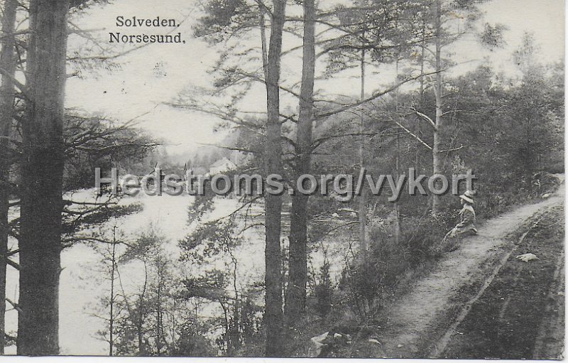 Solveden, Norsesund. Postganget 22 juni 1911.jpeg - Solveden, Norsesund.Postgånget 22 juni 1911.