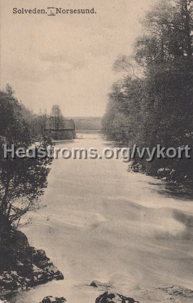 Solveden. Norsesund. Postganget 20 september 1913. Forlag Karin Moller, Alingsas.jpg - Solveden. Norsesund.Postgånget 20 september 1913.Förlag: Karin Möller, Alingsås.