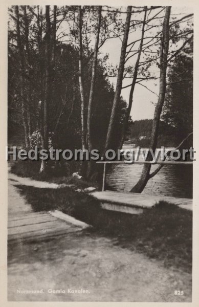 Norsesund. Gamla Kanalen. Postganget 3 februari 1953, Ensamratt H. Lindenhag, Goteborg. 825.jpg - Norsesund. Gamla Kanalen.Postgånget 3 februari 1953.Ensamrätt: H. Lindenhag, Göteborg. 825.