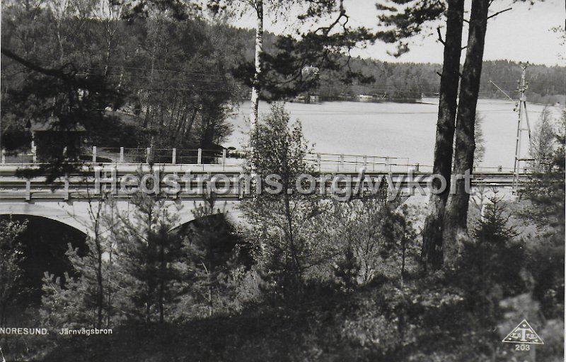 Norsesund. Jarnvagsbron. Odaterat. Forlahg Alrik hedlund, Goteborg. Traff 203.jpeg - Norsesund. Järnvägsbron.Odaterat.Förlag: Alrik hedlund, Göteborg. Träff 203.
