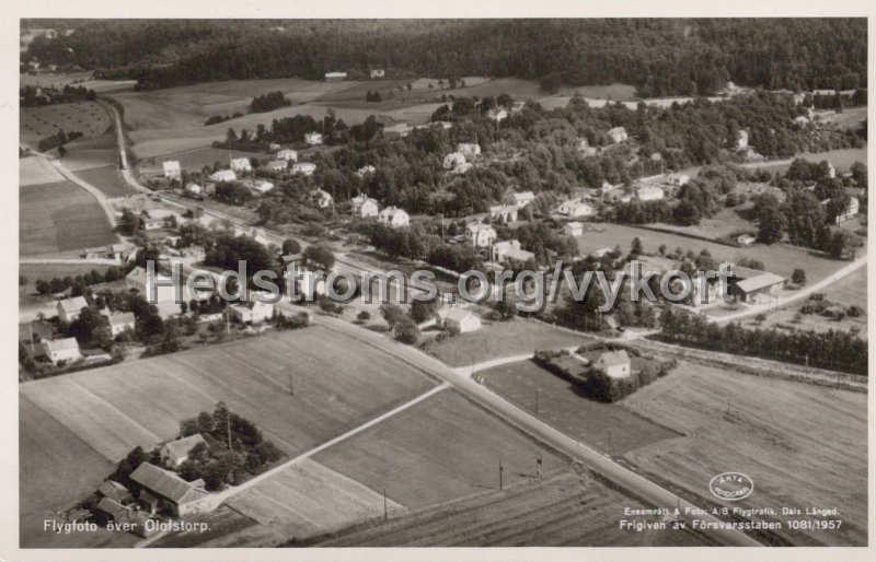 Flyfoto over Olofstorp. Odaterat. Liljqvist. Ensamratt Foto A B Flygtrafik, Dals Langed.jpg - Flygfoto över Olofstorp.Odaterat.Liljeqvist.Ensamrätt & Foto: A/B Flygtrafik, Dals Långed.