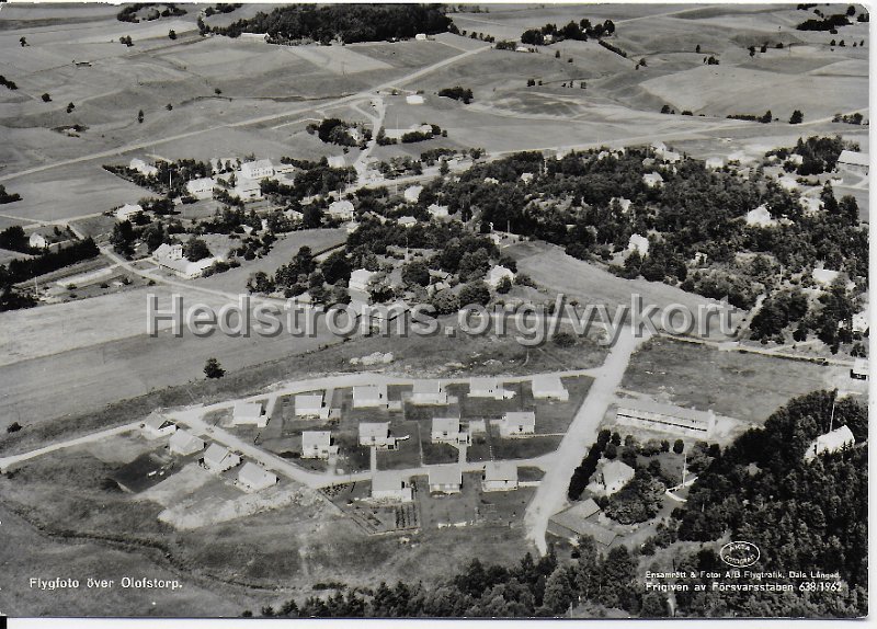 Flygfoto over Olofstorp. Odaterat. Ensamratt Foto AB Flygtrafik, Dals-Langed. 3681962.jpeg - Flygfoto över Olofstorp.Odaterat.Ensamrätt & Foto: A/B Flygtrafik, Dals-Långed. 3681962.