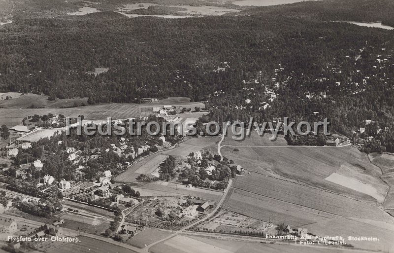 Flygfoto over Olofstorp. Odaterat. Forlag E. Zachrisson, Olofstorp.jpg - Flygfoto över Olofstorp.Odaterat.Förlag E. Zachrisson, Olofstorp.