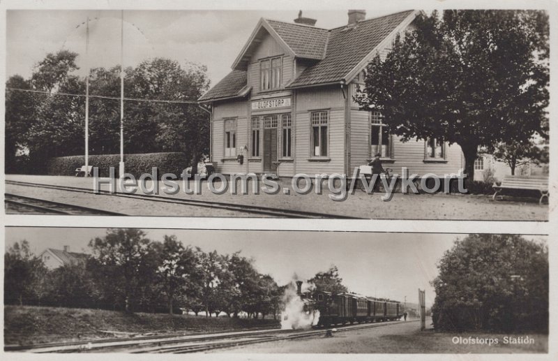 Olofstorps Station. Postganget 21 november 1932. Forlag S. Johansson, Olofstorp.jpg - Olofstorps Station.Postgånget 21 november 1932.Förlag: S. Johansson, Olofstorp.