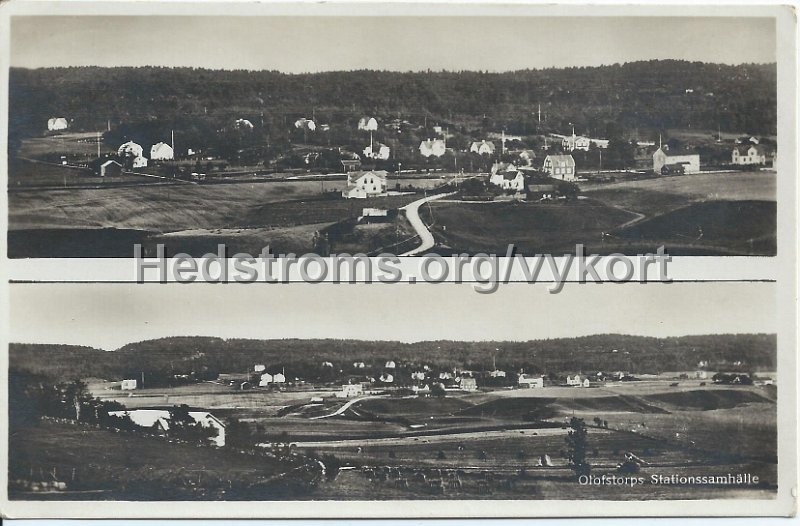 Olofstorps Stationssamhalle Postganget 30 juli 1930.  Forlag S. Johansson, Olofstorp.jpeg - Olofstorps Stationssamhälle.Postgånget odateratFörlag: S. Johansson, Olofstorp. 