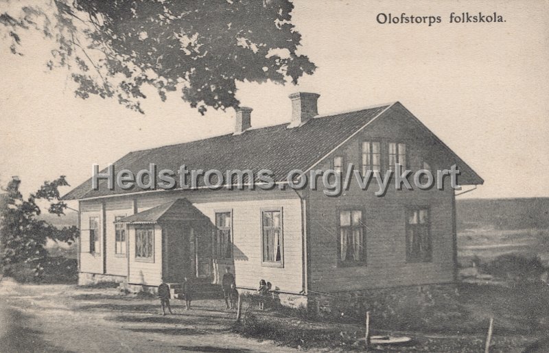 Olofstorps folkskola. Odaterat. J.F. Wolmar Co, Goteborg.jpg - Olofstorps folkskola.Odaterat.J.F. Wolmar Co, Göteborg.