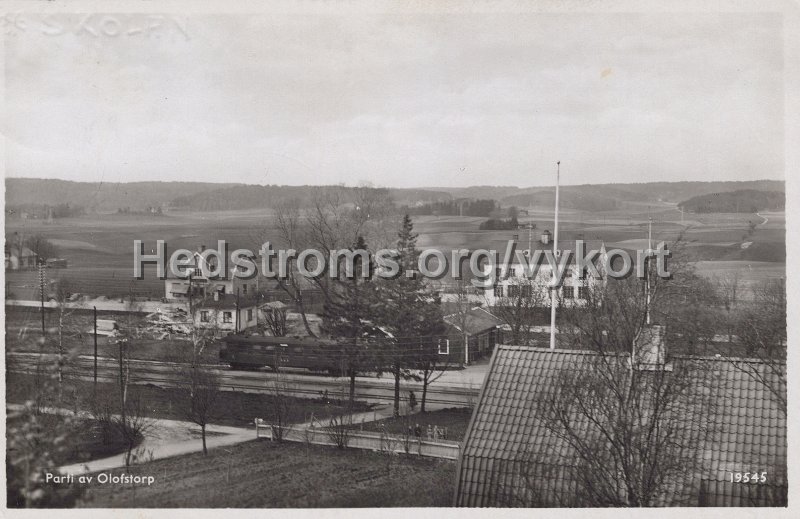 Parti av Olofstorp. Postganget 1 februari 1953. Svenska Pressbyran 19545..jpg - Parti av Olofstorp.Postgånget 1 februari 1953.Svenska Pressbyrån 19545.