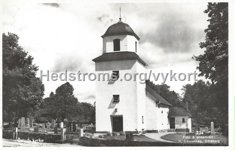 Ostads kyrka. Postganget. Foto ensamratt H. Lindenhag, Goteborg.jpeg - Östads kyrka.Postgånget.Foto & ensamrätt: H. Lindenhag, Göteborg. 724.